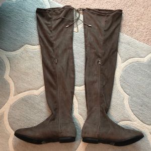 Gray knee high boots brand new size 8